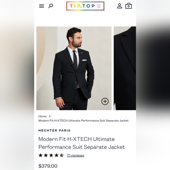 Brand new black two piece suit 42S 36/32 - Picture 3 of 3